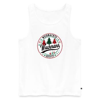 Wachmann Weihnachten Sicherheitsdienst Wachdienst - Männer Premium Bio Tank Top - Weiß - Vorne - Michal (187cm)