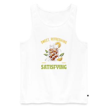Süße Teetrinkerin, Südstaatlerin, Feinschmeckerin, - Männer Premium Bio Tank Top - Weiß - Vorne - AI Model Male 178 light (178cm)