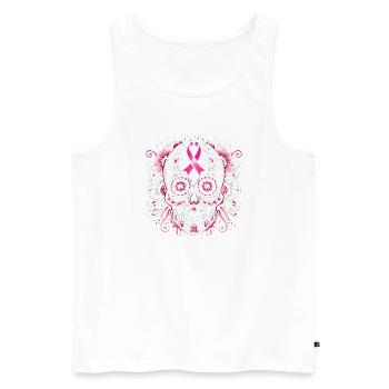 Dia De Los Muertos Mexico Sugar Skull Mexican - Men's Premium Organic Tank Top - white - Front - Michal (187cm)