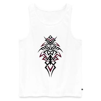 Tribal Tattoo – Masculine Power Symbol - Men's Premium Organic Tank Top - white - Front - AI Model Male 178 light (178cm)
