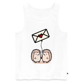 Liebesbriefe Valentinstag - Männer Premium Bio Tank Top - Weiß - Vorne - AI Model Male 178 light (178cm)