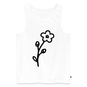 Fleur 3 - Débardeur bio Premium Homme - blanc - Devant - Michal (187cm)