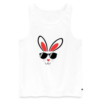 Lapin, Lapin, Lapin de Pâques - Débardeur bio Premium Homme - blanc - Devant - Michal (187cm)