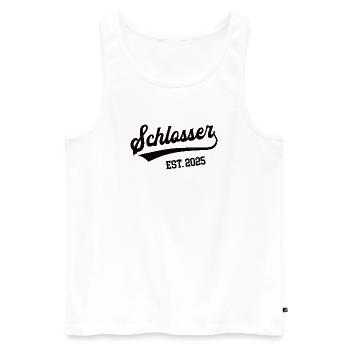 Schlosser 2025 Beruf Schlosserei Lehre Lehrling - Männer Premium Bio Tank Top - Weiß - Vorne - Michal (187cm)