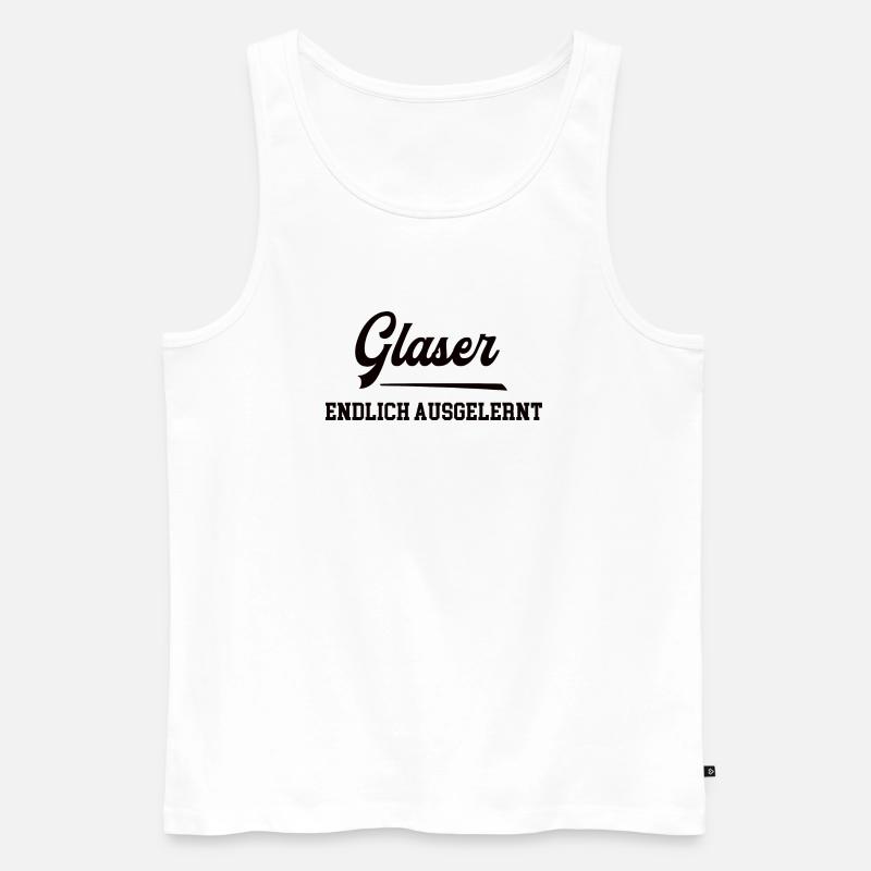 Glaser Ausbildung Bestanden Bester Glaserazubi - Männer Premium Bio Tank Top - Weiß