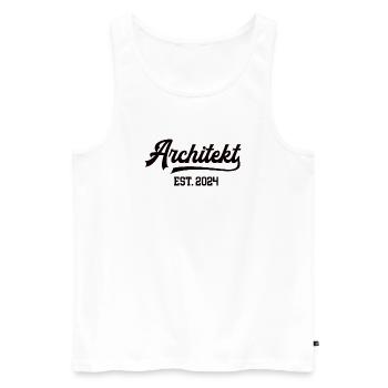 Architekt 2024 Architektur Studium Student MA - Männer Premium Bio Tank Top - Weiß - Vorne - Michal (187cm)