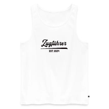 Zugführer 2024 Bahn Feuerwehr Polizei Lokführer - Männer Premium Bio Tank Top - Weiß - Vorne - Michal (187cm)