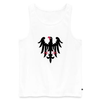 eagle heraldry - Men's Premium Organic Tank Top - white - Front - AI Model Male 178 light (178cm)