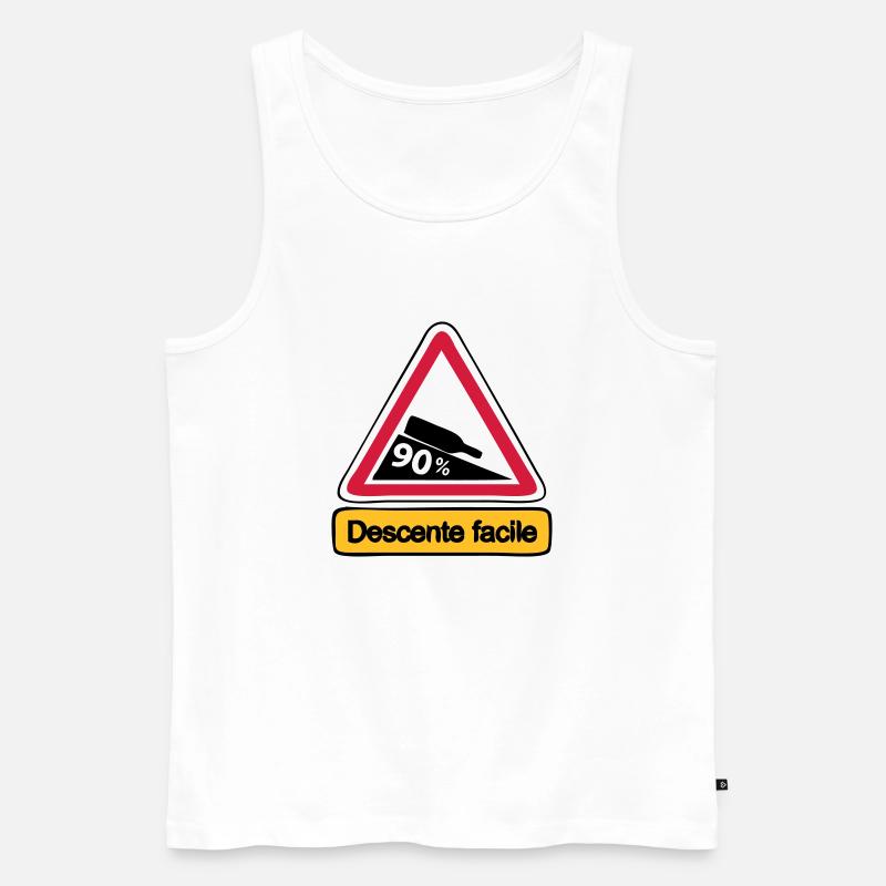 90 Abstieg facile3 - Männer Premium Bio Tank Top - Weiß