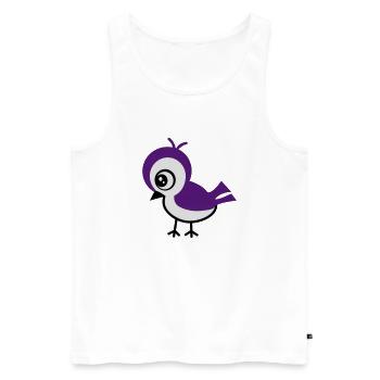 birdy - Débardeur bio Premium Homme - blanc - Devant - AI Model Male 178 light (178cm)