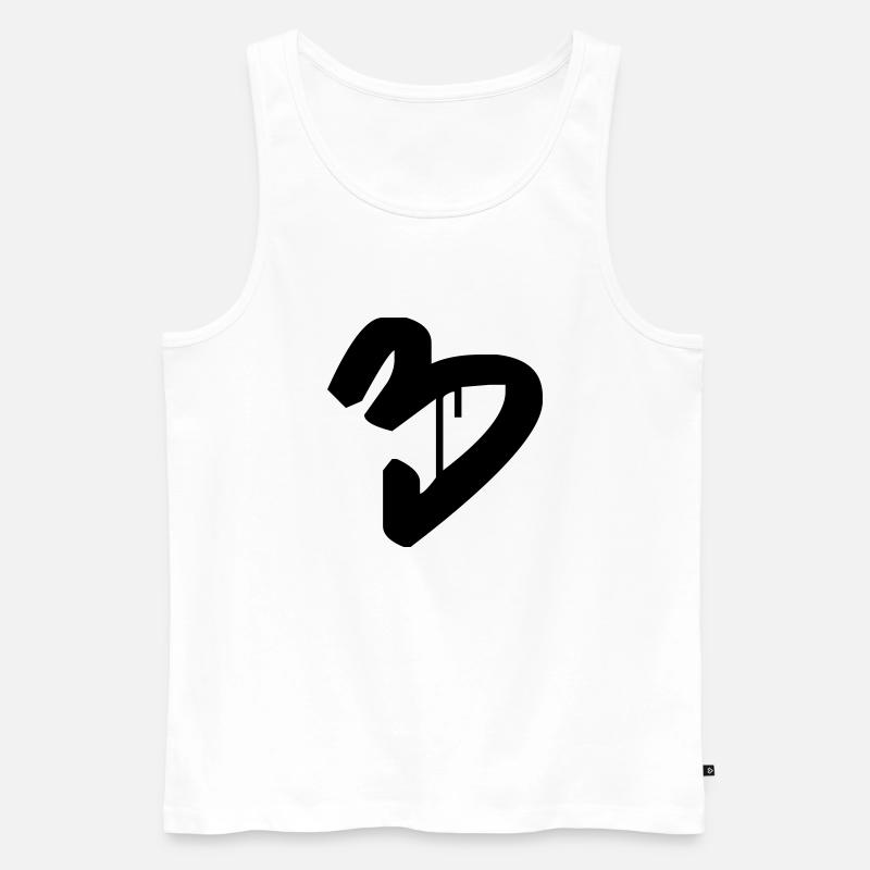 Graffiti : 3 - Männer Premium Bio Tank Top - Weiß