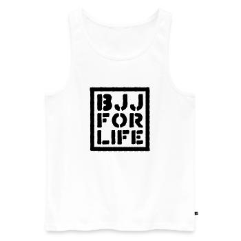 brazilian jiu jitsu bjj for life 02 - Débardeur bio Premium Homme - blanc - Devant - Michal (187cm)