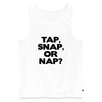 tap snap or nap brazilian jiu jitsu bjj - Männer Premium Bio Tank Top - Weiß - Vorne - Michal (187cm)