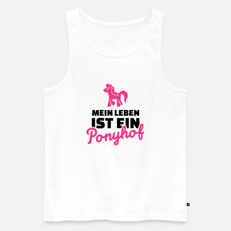Ponyhof - Männer Premium Bio Tank Top - Weiß