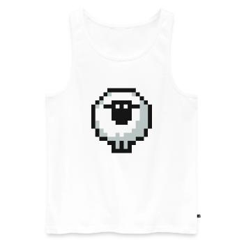 Pixel Mouton - Débardeur bio Premium Homme - blanc - Devant - Michal (187cm)