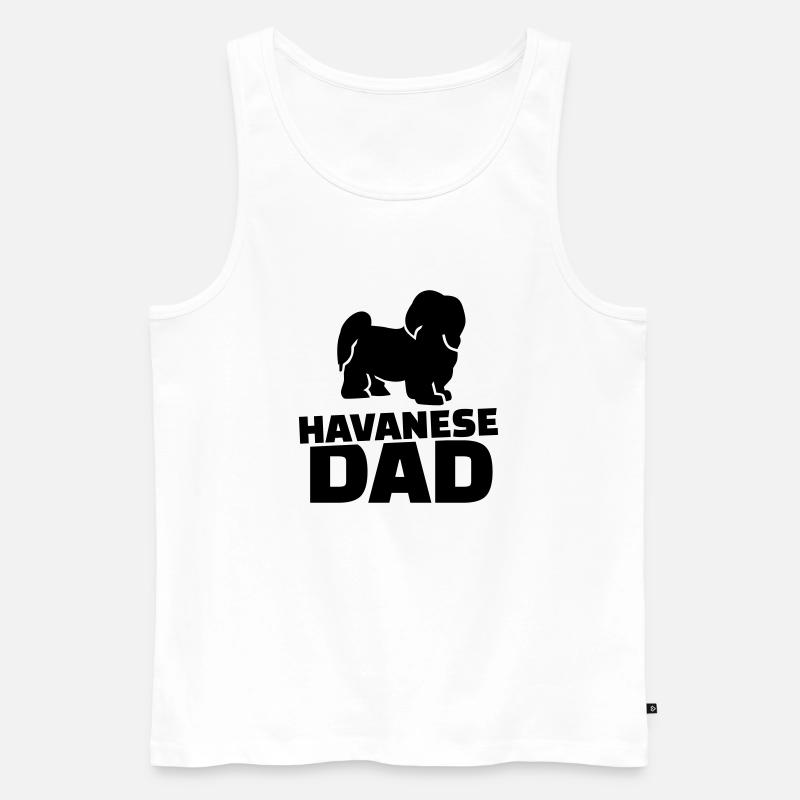 Havaneser - Männer Premium Bio Tank Top - Weiß
