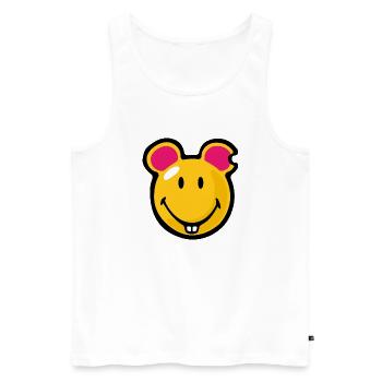 Smiley Mouse - Männer Premium Bio Tank Top - Weiß - Vorne - Michal (187cm)