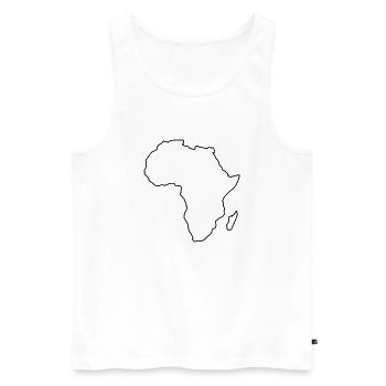 africa silhouette - Männer Premium Bio Tank Top - Weiß - Vorne - AI Model Male 178 light (178cm)
