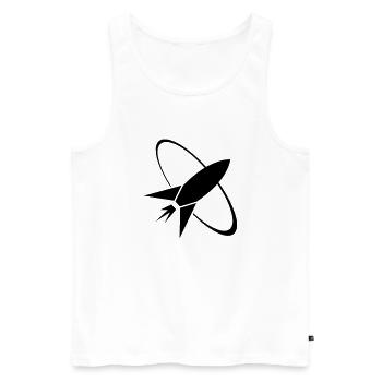 manobalogo - Männer Premium Bio Tank Top - Weiß - Vorne - Michal (187cm)