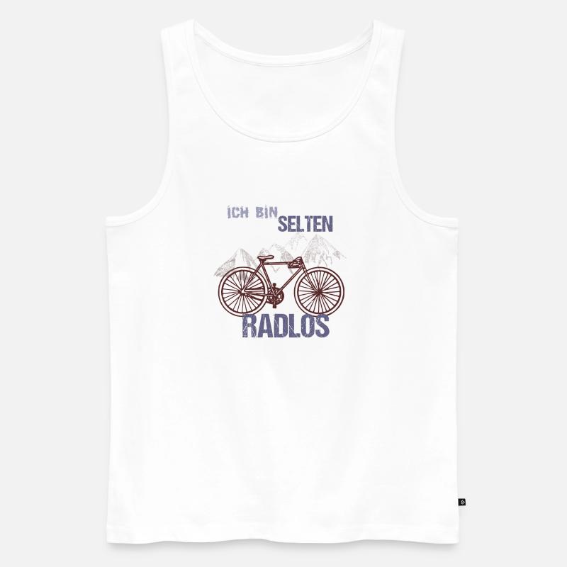 Ich Bin Selten Radlos. - Männer Premium Bio Tank Top - Weiß