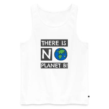 There is no Planet B! - Männer Premium Bio Tank Top - Weiß - Vorne - Michal (187cm)