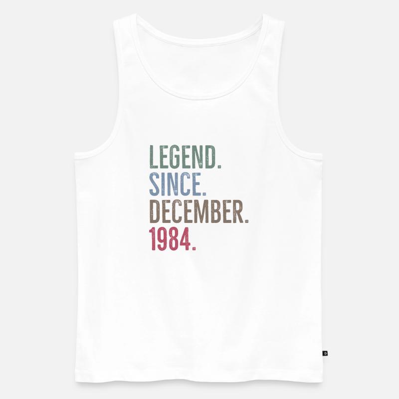 Legende seit Dezember 1984 - Männer Premium Bio Tank Top - Weiß