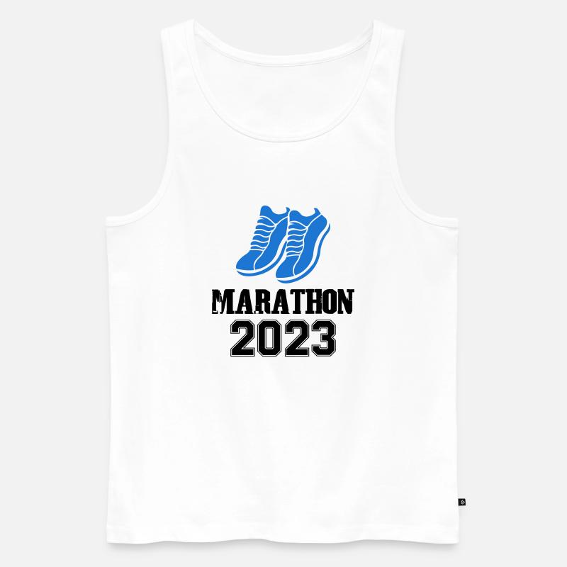 Marathon 2023 - Männer Premium Bio Tank Top - Weiß
