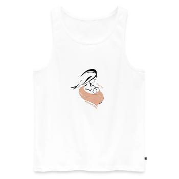 Design Porte mmon nom - Débardeur bio Premium Homme - blanc - Devant - Michal (187cm)