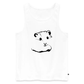 Hamster Cute Animal Rodent Animals Pet Vector 3 - Men's Premium Organic Tank Top - white - Front - Michal (187cm)