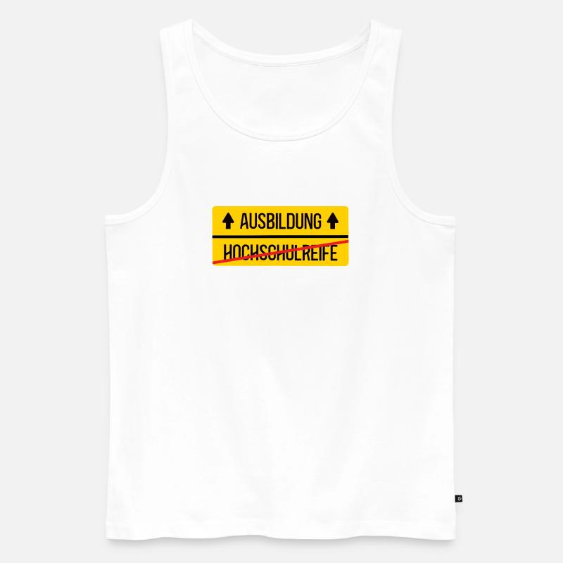 Ausbildung Beginn Ausbildungsstart Schulabschluß - Männer Premium Bio Tank Top - Weiß