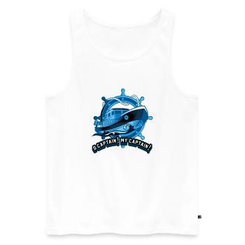 O Captain! My Captain! - Männer Premium Bio Tank Top - Weiß - Vorne - Michal (187cm)
