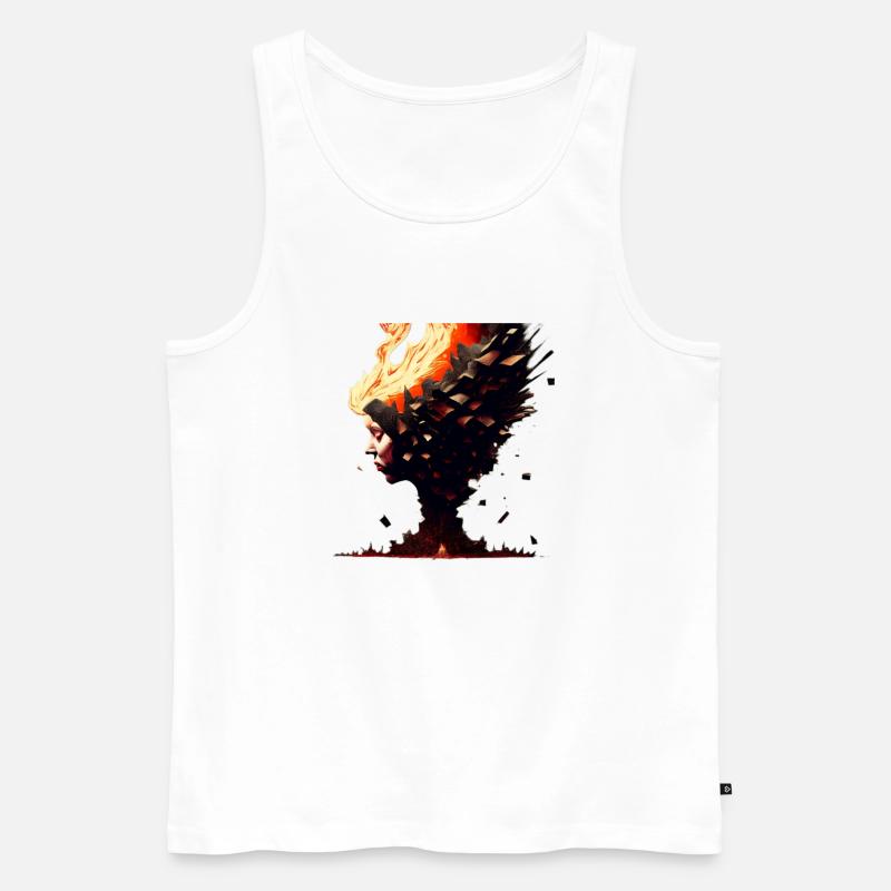 Explosion der Gedanken - Männer Premium Bio Tank Top - Weiß