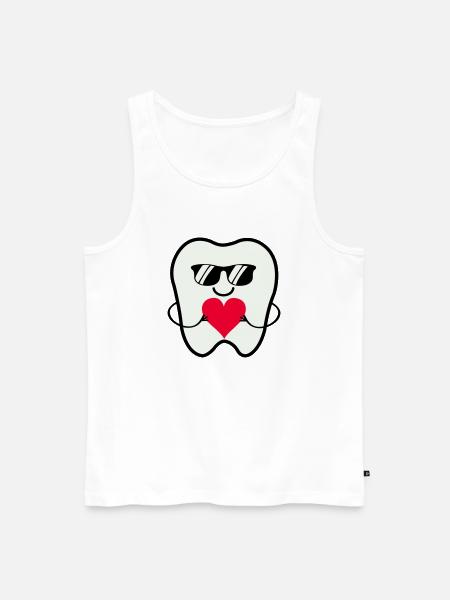 Zahn Smile Sunglasses - Men's Premium Organic Tank Top - white