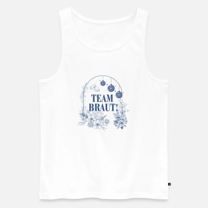 Team Braut - Männer Premium Bio Tank Top - Weiß