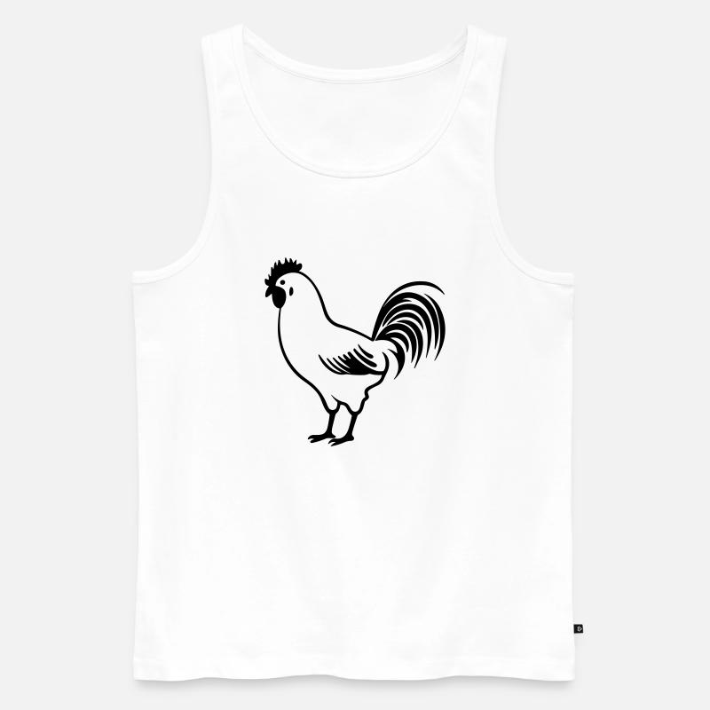 Huhn - Männer Premium Bio Tank Top - Weiß