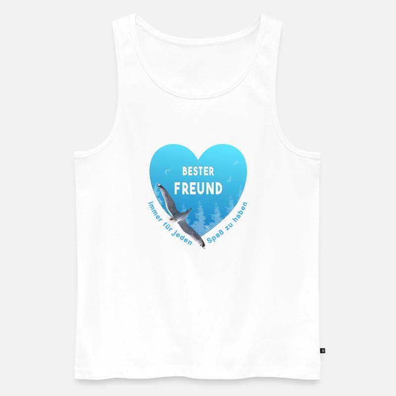 bester Freund - Männer Premium Bio Tank Top - Weiß