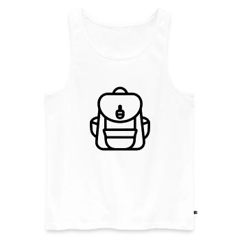 Backpack - Men's Premium Organic Tank Top - white - Front - AI Model Male 178 light (178cm)