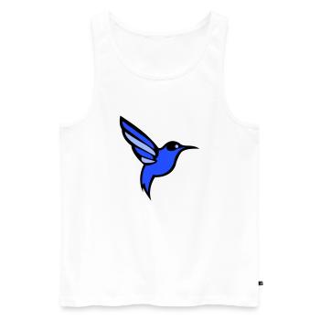 oiseau colibri - Débardeur bio Premium Homme - blanc - Devant - Michal (187cm)