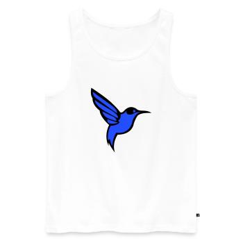 Colibri Oiseau - Débardeur bio Premium Homme - blanc - Devant - Michal (187cm)