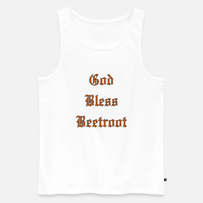 GodBlessBeetroot - Männer Premium Bio Tank Top - Weiß
