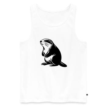 Marmot - Men's Premium Organic Tank Top - white - Front - AI Model Male 178 light (178cm)
