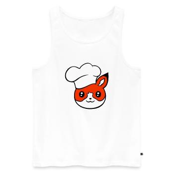 Fox Chef's Hat Chef Cooking Restaurant Kitchen - Men's Premium Organic Tank Top - white - Front - Michal (187cm)