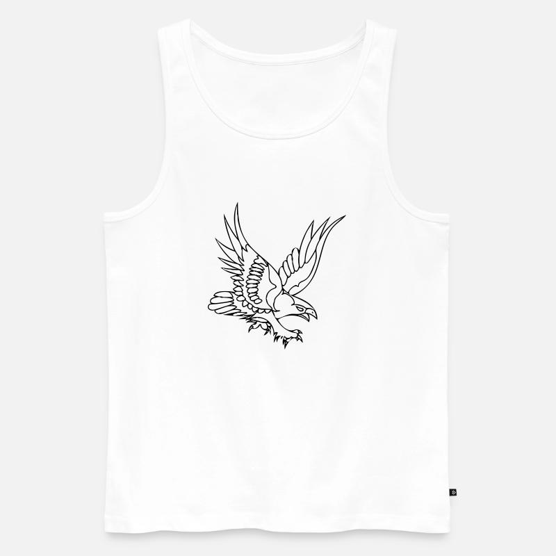Adler - Männer Premium Bio Tank Top - Weiß