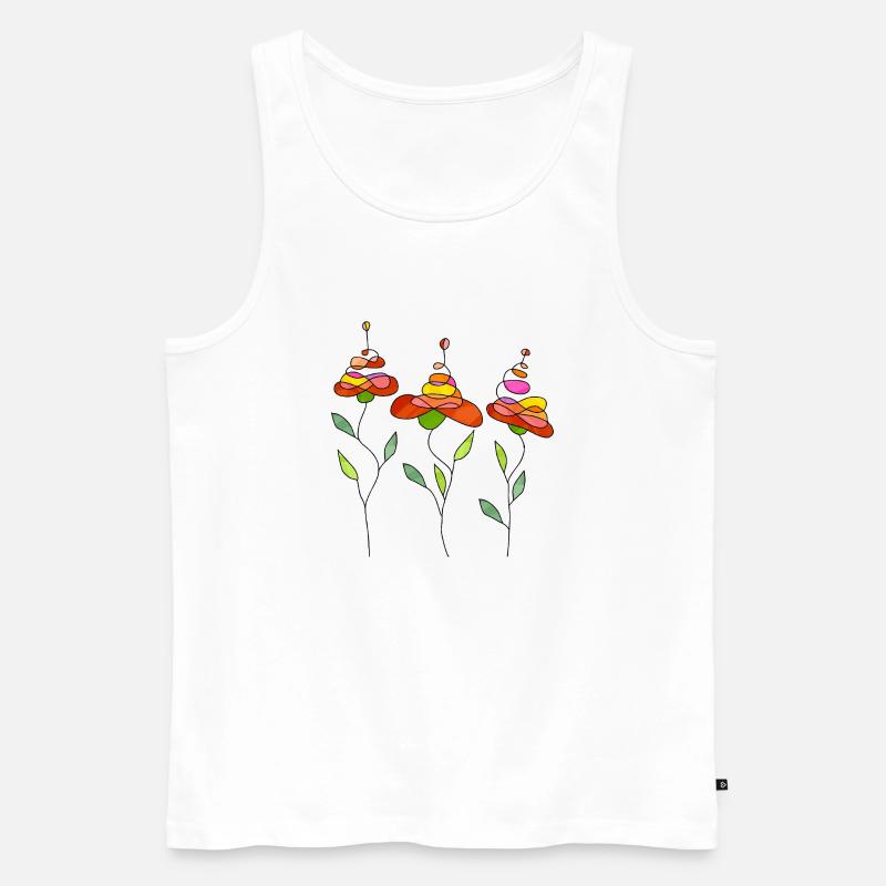Blumen - Männer Premium Bio Tank Top - Weiß