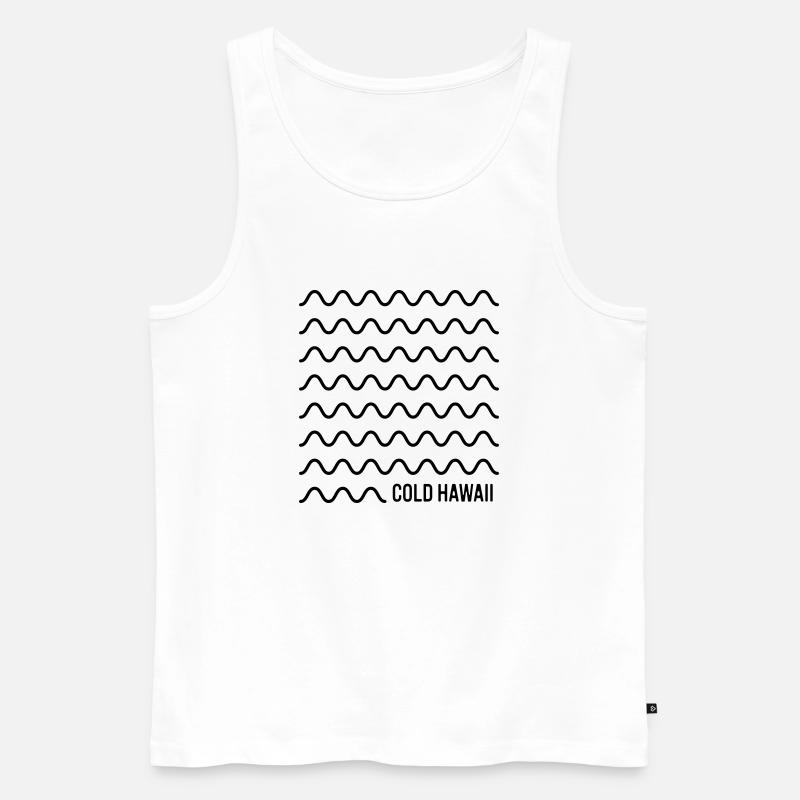 Cold Hawaii Waves - Männer Premium Bio Tank Top - Weiß