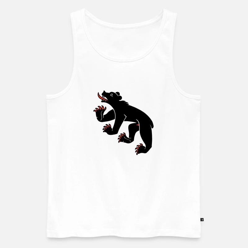 Bernerbär - Männer Premium Bio Tank Top - Weiß