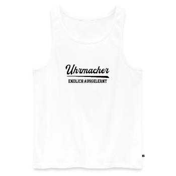 Uhrmacher Ausbildung Bestanden Azubi Uhrmacherei - Männer Premium Bio Tank Top - Weiß - Vorne - Michal (187cm)