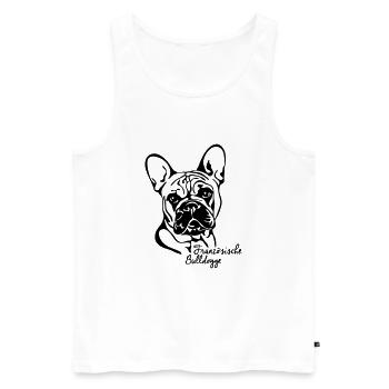 PORTRAIT DE BULLDOG FRANÇAIS Wilsigns - Débardeur bio Premium Homme - blanc - Devant - Michal (187cm)