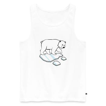 Eisbader Polarbär Winter swimming artic polar Winter - Men's Premium Organic Tank Top - white - Front - AI Model Male 178 light (178cm)