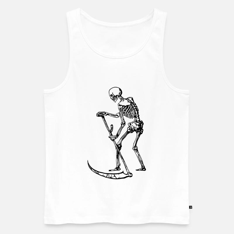 Skelett - Männer Premium Bio Tank Top - Weiß